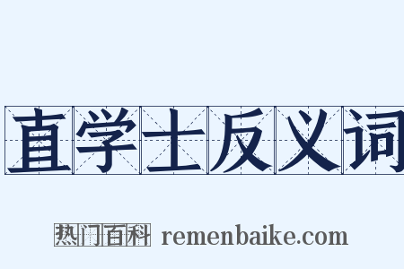 直学士反义词是什么意思的图片